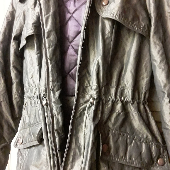 Olive Fur Collar Jacket Shelli Segal Laundry - Picture 4 of 9